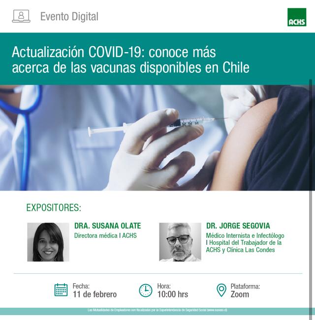 Actualización COVID-19: conoce más acerca de las vacunas disponibles en Chile